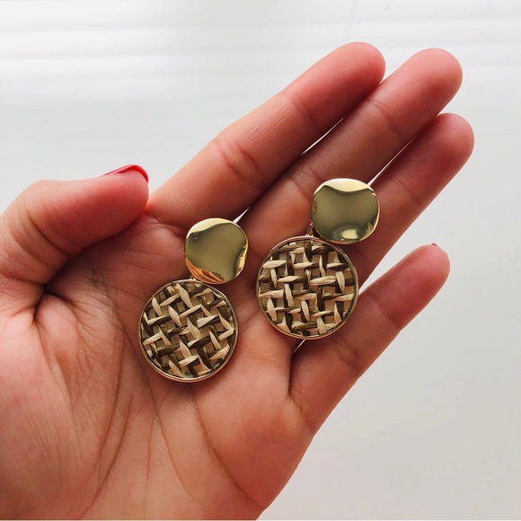 Noelle Knit Gold Drop Earrings 🎁 BUNDLE EARRINGS - 3/$55 OR 5/$70 🎁 - Picture 7 of 7